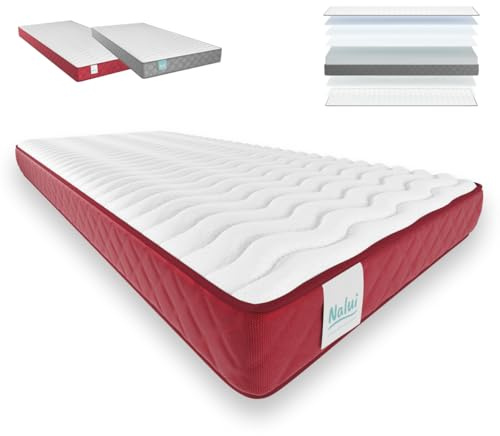 NALUI - Colchón Viscoelástico Reversible 67x200cm Gredos con Altura ±15cm. Tejido Strech y Tejido 3D Transpirable | Especial para Cama Nido | Firmeza Medio-Alta | Adaptable | Hecho en España