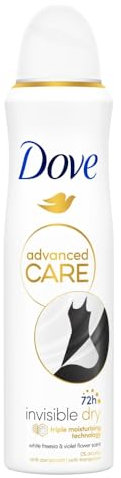 Dove Advanced Care Invisible Dry Déodorant en spray pour femme avec technologie Pro-Ceramide pour une protection de 72 heures contre la transpiration et les odeurs 150 ml