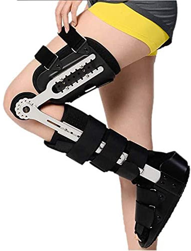 Ortesis inmovilizadora de Rodilla, Rodillera ortopédica Ajustable con bisagras, órtesis de abducción para Pierna Izquierda o Pierna Derecha, Soporte de Rodillera con bisagras