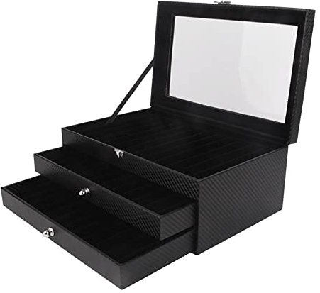 XIDIT 1 Stück 36 Fächer Stift Display Aufbewahrungsbox Luxus 3 Schichten PU Stift Etui Stift - Organizer 3