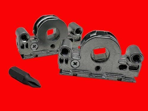 Original Maco Getriebe Schneckengehäuse Schneckengetriebe Austauschgehäuse Ersatzteil für Fenster und Balkontüre Gehäuse Austauschgehäuse geschraubt mit Bit im 2er Pack