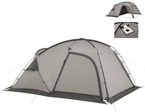 Naturehike Massif Hot Tent with Stove Jack, Waterproof Windproof 4 Season Tent, 2/4 Person Cold Weather Winter Tents for Camping