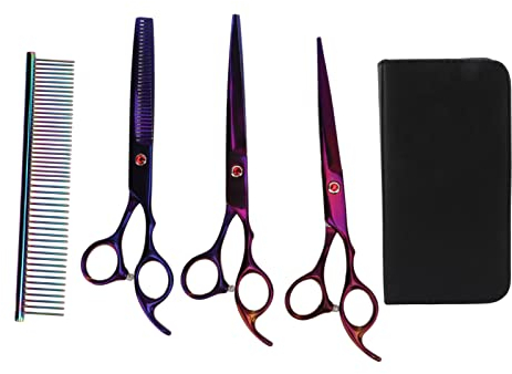 5-teiliges 7-Zoll-Profi-Pflegescheren-Set aus Edelstahl Für Kaninchen-Pflegescheren, Hundepflege-Set Für Hunde Und Katzen