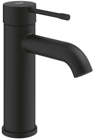 GROHE Essence Einhand-Waschtischbatterie, S-Size, glatter Körper, Phantom Black (24172KF1)