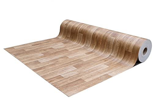 Primaflor PVC Bodenbelag Meterware TACUTO - Eiche Chalet, 4,00m x 15,00m, Vinyl-Boden in Holzoptik für Küche, Wohn- und Badezimmer, Hochwertige Auslegware, Anti-Rutsch Oberfläche