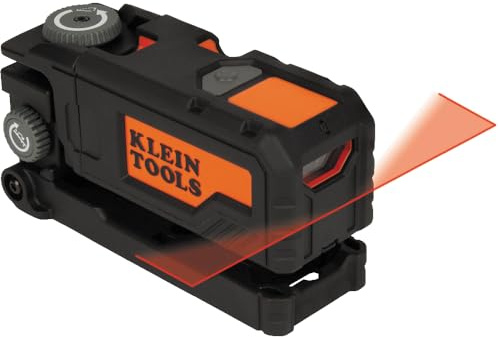 Klein Tools 93PTL Pocket Laser Level, Magnetic Bright Red Plumb Leveling and Alignment Tool, 3 Bubble Vials, 360-Degree Wall Attachment