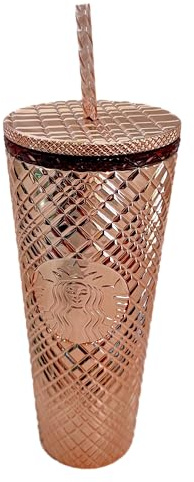 Starbucks 2023 Winter Holiday Jeweled 24oz Tumbler Cold Cup - Oro rosa