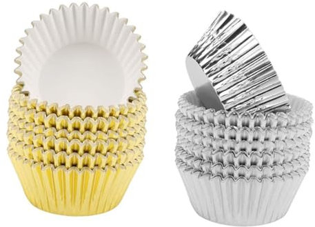 LIFKOME 200Er Packung Weihnachtspapier Kuchenverpackungen werkzeug Papierbecher Eindickenbacken von Kuchenbechern Kucheneinlage aus Aluminiumfolie Papierfach Pappbecher Backpapier Muffin