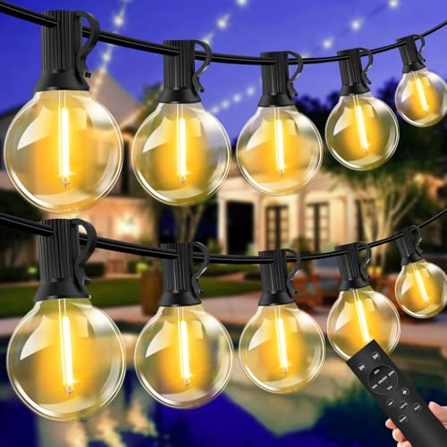 LED Lichterkette Außen Dimmbar - Outdoor Lichterkette Strom 30M G40 Glühbirnen mit Timer IP44 Wasserdicht Lichterketten Aussen für Balkon Garten Hochzeit Party Terrasse (30m dimmer)