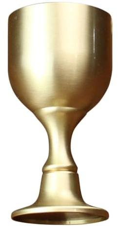 HOLIDYOYO Calice Lega Di Rame Antico Per Offerte Buddhiste Coppa Decorativa Per Vino Alta Per Templi e Uso Domestico Elegante e Multifunzionale