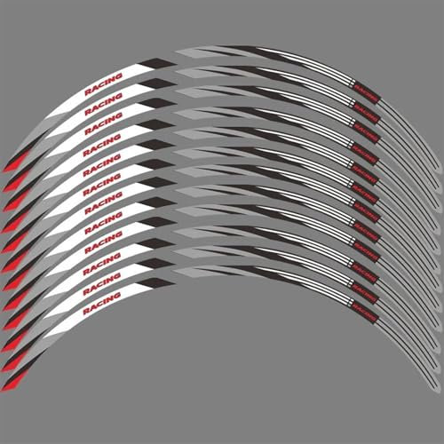 Felgendekoration Motorradreifen-Aufkleber, Zubehör, Felgenaufkleber, Wasserdichtes Felgenband Für Z125 Z 125 2019-2023 2020 2021 2022 Langlebig und attraktiv(17-17inch Titanium)
