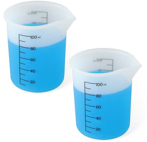 2Pcs Washable Silicone Laundry Detergent Measuring Cup - Reusable Flexible Cup for Liquid Detergent in Laundry Room