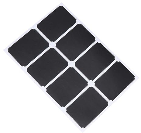 SEWACC 10pcs Black PVC Blackboard Stickers Erasable Chalkboard Labels Writable Creative Decorative Stickers for Kitchen Jars and Containers