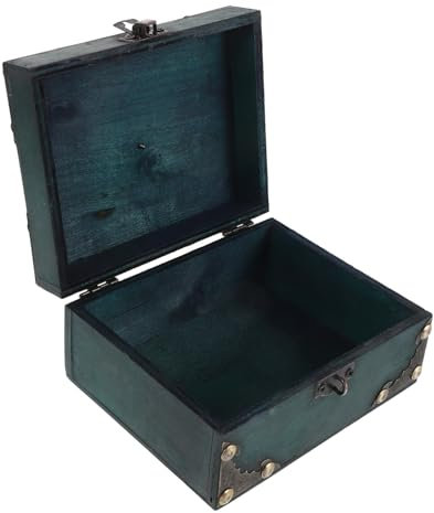 Cabilock Retro Holzkiste Mit Deckel Multifunktionale Schmuckaufbewahrung Für Ringe Ohrringe Und Dokumente Vintage Schmuckschatulle Für Wertgegenstände Und Dekoration Gk