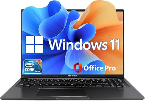 ASUS Notebook Vivobook - Laptop táctil WUXGA de 16 pulgadas, Intel Core i7-1355U, 16GB RAM 1TB SSD, cámara web, Windows 11, MS Office Pro 2024