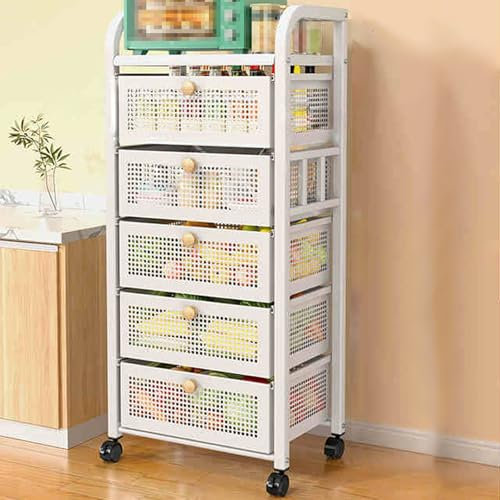 Robuster Küchenschrank mit 300 Fächern, Tragfähigkeit, 1,5 mm dicke Platte, 20 mm dicker Pfosten, ideal für Mikrowelle, Nizers und Aufbewahrung (Weiß, 41 x 26,5 x 53 cm)