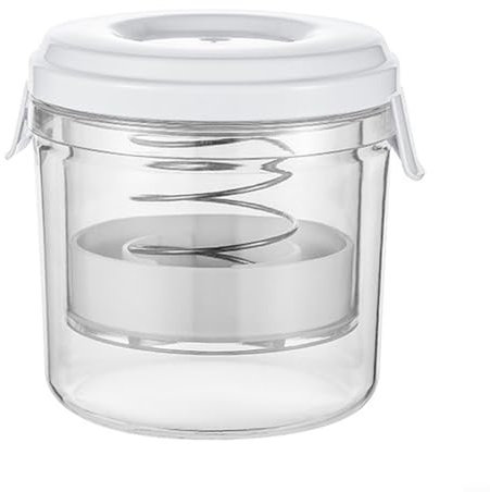 Tarro de pepinillos sellado, recipiente de oliva de separación húmeda y seca, tipo de prensa de tarro sellado con colador Flip cuerpo de lata transparente