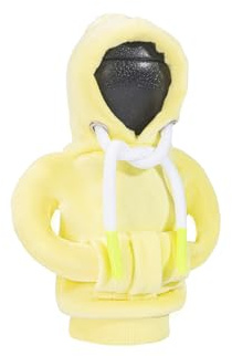 StratoNex Funda para pomo de palanca de cambios, sudadera con capucha para palanca de cambios, funda decorativa para coche, color amarillo