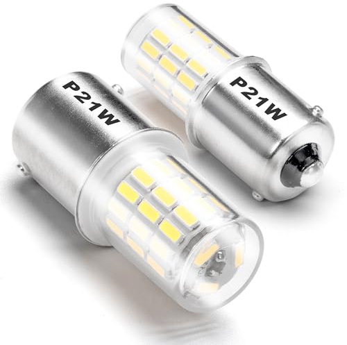 BA15S 1156 LED Bulb, P21W Indicator LED Bulbs AC/DC 12-24V, 6500K White