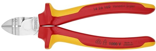 KNIPEX Tools 1426160 Seitenschneider mit Abisolierzange, isoliert, 1000 V