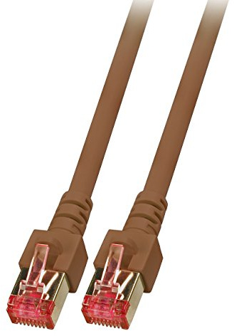 BIGtec Lan Kabel 15m Netzwerkkabel Ethernet Internet Patchkabel CAT.6 braun Gigabit SFTP doppelt geschirmt für Netzwerke Modem Router Switch 2 x RJ45 kompatibel zu CAT.5 CAT.6a CAT.7 Stecker
