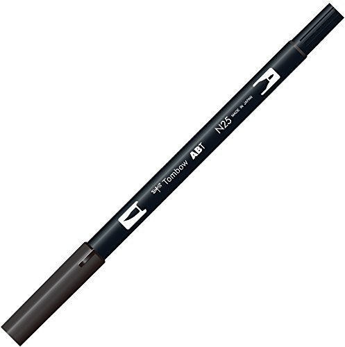 Tombow ABT Dual Brush Pens – Lamp Black N25 (6 Stück)