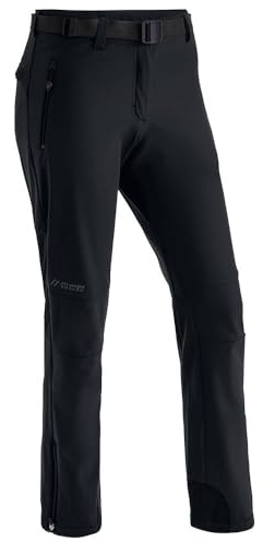 Maier Sports Softshell-byxor för kvinnor, tech pants W, funktionella utomhusbyxor, ventilerande vandringsbyxor, trekking-byxor med varmt fleecefoder