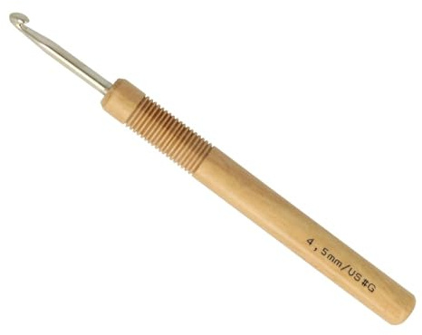 Addi Nature Häkelnadeln aus Olivenholz 15 cm 4,50 mm - 1 Stück