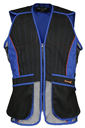 Percussion - Gilet S per tiro al piattello, colore: blu/nero, blu, XXXL