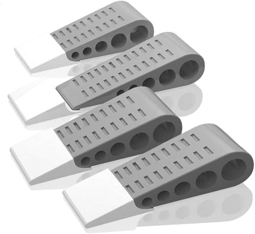 Dricar Gummi Türstopper, 4 Stück Gummi Türstopper Fensterstopper Keil, Höhenverstellbar, ungiftig Kein unangenehmer Geruch Türstopper für Haus und Büro