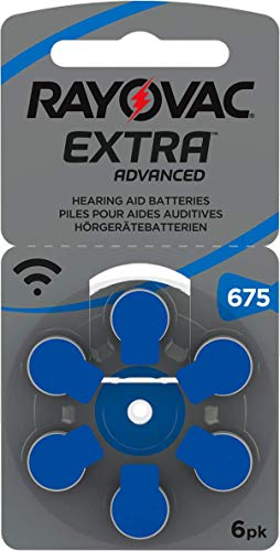 60 St??ck (10 Blister) Rayovac Typ 675 H??rger??tebatterie Zinc Air P675 PR44 ZL1 mit 2 St??ck LUXTOR?? Reinigungst??Cher f??r H??rger??te und Otoplastiken
