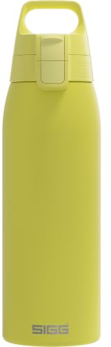 SIGG - Edelstahl Trinkflasche - Shield ONE Ultra Lemon - Für Kohlensäurehaltige Getränke Geeignet - Auslaufsicher - Federleicht - BPA-frei - Outdoor & Fitness - helles Zitronengelb - 1L