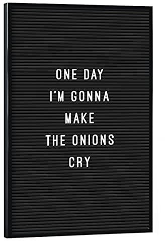 artboxONE Poster mit schwarzem Rahmen 30x20 cm Typografie Letterboard Onions - Bild Letter Funny Quote Kitchen