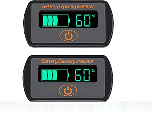 DollaTek 2Pcs Digitalanzeige DC Voltmeter Kopf für 12-60V Lithiumbatterie und Blei-Säure-Batterie - Schwarze Hintergrundbeleuchtung