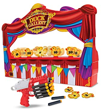 Merchant Ambassador Electronic Arcade Duck Shooting Gallery – Interaktives Jahrmarktspiel für Zuhause – Werft die meisten Enten in 60 Sekunden um – Förderspiel für Action und Spaß