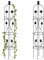 Relaxdays Pack 2 Tutores Plantas Obelisco, 103x20 cm, Soportes Enredaderas Metal, Guías Trepadoras Rosales Jardín, Negro, Hierro