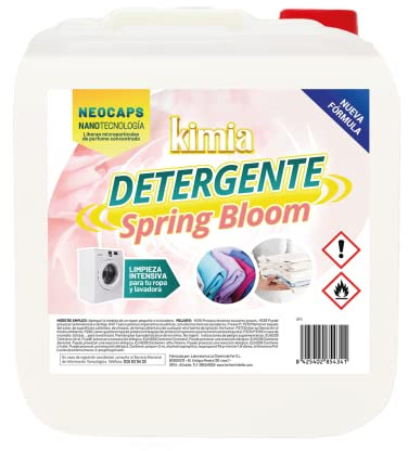 KIMIA - Detergente para Ropa PoweMax 5L | con Microcápsulas Perfumantes | Quitamanchas | Adecuado para Ropa Blanca y de Color | Fragancia Intensa | Para Todo Tipo de Tejidos | Limpieza Profunda