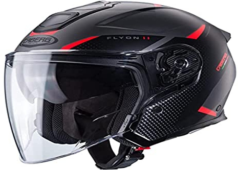 CABERG HELMET FLYON II BOSS MATT GREY/RED/BLACK M