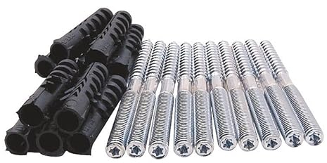 Sanitop-Wingenroth 2 viti prigioniere con tassello, 10 mm, M8 x 50 mm, in acciaio zincato, 104029