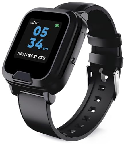 Medical Alert Smartwatch System, Wearable Help Button & Health Watch - Waterproof Medical Bracelet, GPS Tracker, 24/7 Emergency Call Device, Heart Rate Monitor, Optional Fall Detector