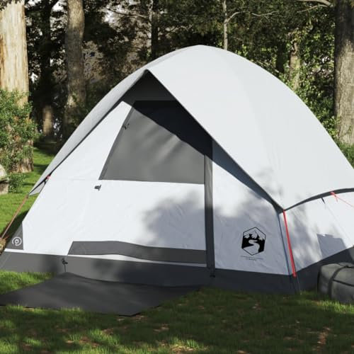 Tino Tech Tienda de campaña de cúpula para 4 personas, color blanco, oscureciente, 215 x 213 x 154 cm, resistente al viento, tienda de campaña familiar, tienda de campaña grande, para festivales,