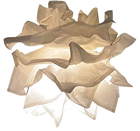 Paralume in carta per lampada a sospensione, decorazione per lampada a sospensione, motivo floreale, colore: bianco