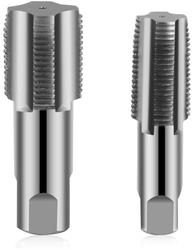 Juego de machos de roscar para tubos, acero al carbono, rosca interior de 1/2 pulgadas, rosca interior de 3/4 pulgadas, para conexiones de tuberías de agua, máquinas y reparación de coches