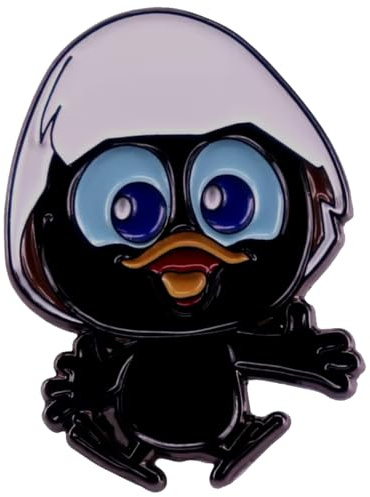 Pins - Calimero - Broche Epinglette en Métal Emaillé - Cartoon Pin Accessoire Vetement Sac Chaussures Crocs - 2.5 x 3.2 cm