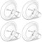 PumpMom-us 19mm and 21mm Oval Flanges Compatible with Medela Breast Pump Parts, Replace Nipple Shields for Pump in Style PersonalFit Flex, Freestyle Flex and Swing Maxi Connector (19mm + 21mm)