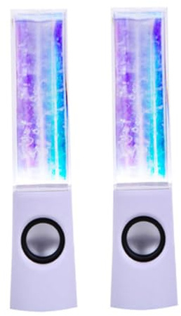 HOMSFOU Altoparlante con Spettacolo di Luci A Fontana A LED - Altoparlante USB per Pc/ - Spettacolo di Luci E Suoni Dinamici