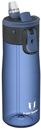 Sparrow Borraccia 750ml - TouchFlow Bottiglia Senza BPA - Senza Perdite Borraccia Cannuccia - Borracce Sportiva Flusso Rapido Con Un Clic per Scuola, All'aperto