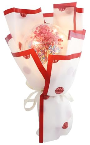 Vaguelly Kunstblumen Strauß Blumenballons Bündel Trockenstrauß Für Jahrestag Geburtstag Ohne Verpackung Langlebig Und Dekorativ Für Party Hochzeit