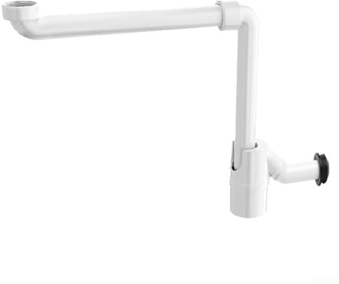 Jotekonoby G 1 1/4 sifone salvaspazio per il bagno, sifone regolabile per lavabo, tubo di scarico inodore