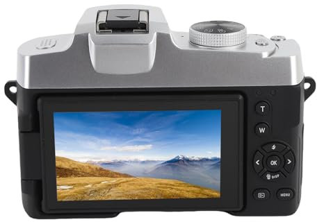 6K UHD Digitalkamera für die Fotografie, 84MP Vlogging-Kamera mit WiFi & Webcam-Modus, 18x Zoom, 3 180 ° Flip-Bildschirm, Autofocus-Reisekamera mit Blitz (128 GB unterstützt) (Black)